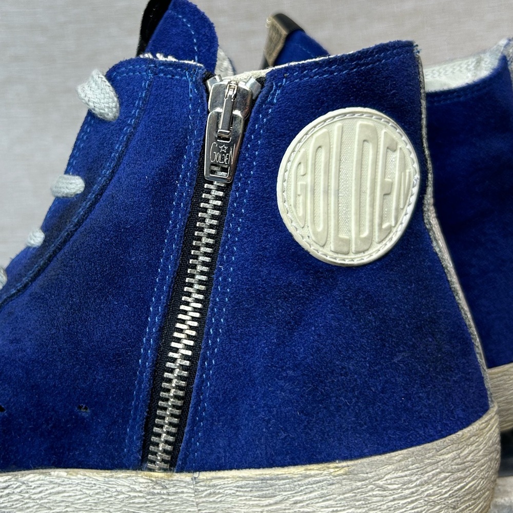 Golden Goose Francy High-Top Sneakers – Cobalt Blue Suede Like New EU 39/US 8.5 - Picture 4 of 11